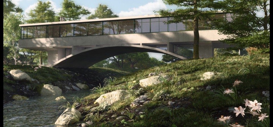 House over stream